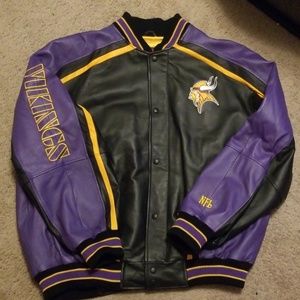 NFL Vikings leather jacket